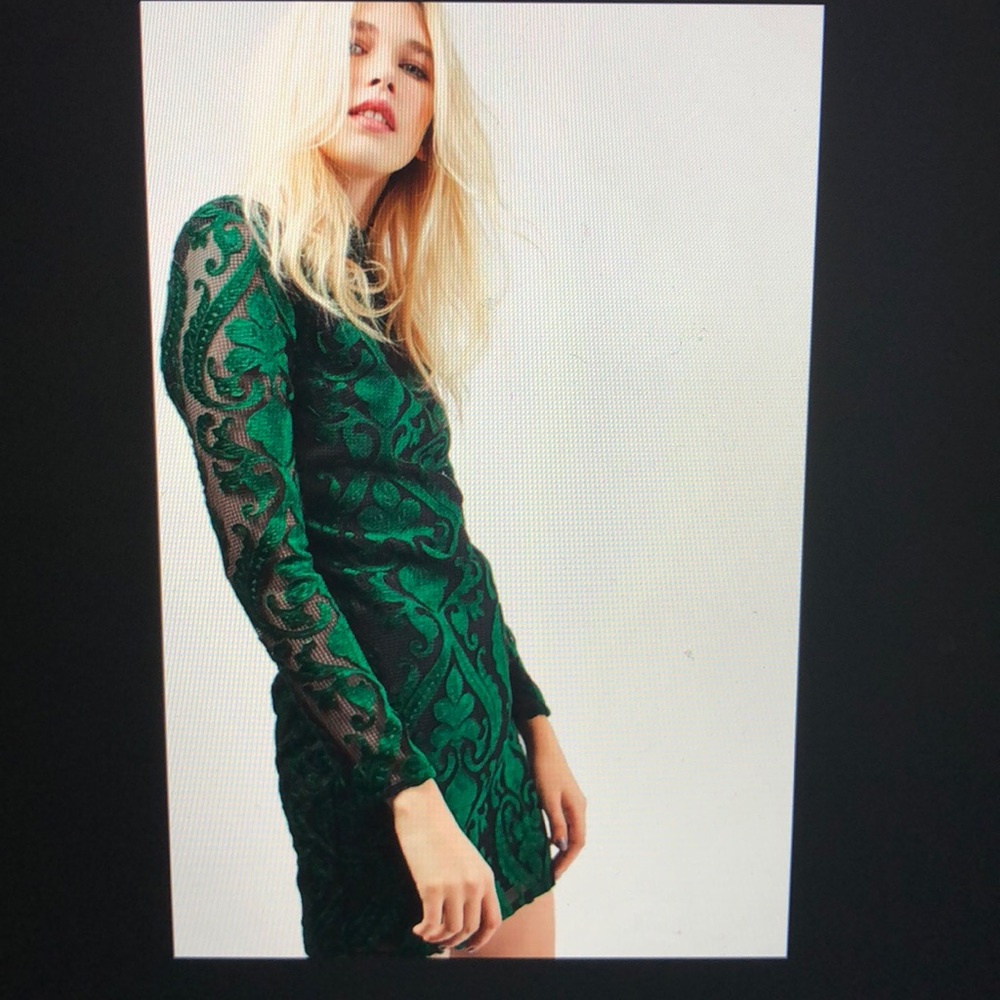 Unique Topshop long sleeve baroque dress
